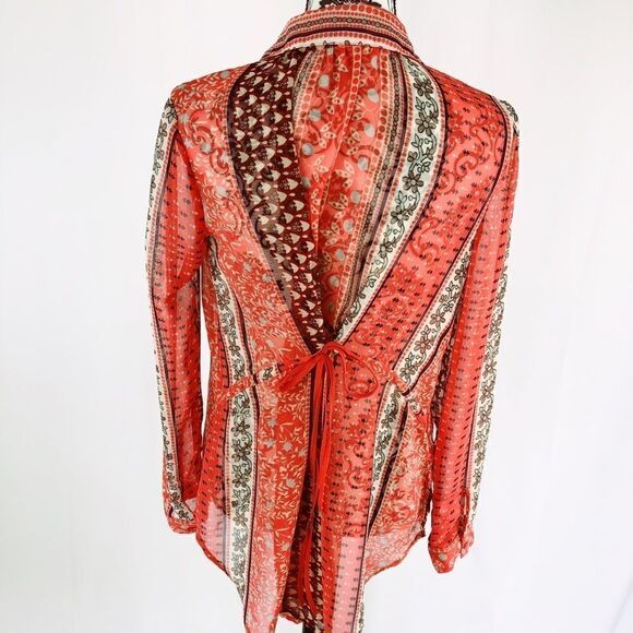 Free People Moonlight Mile Print Penny Georgette - Picture 5 of 8